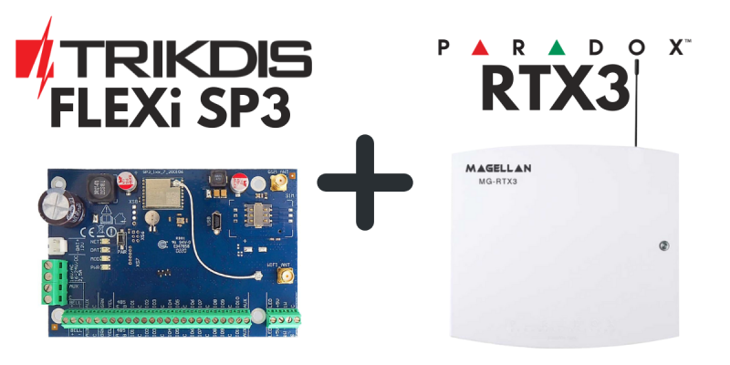 Trikdis FLEXi SP3 Ethernet + 4G smart alarm system control panel 4