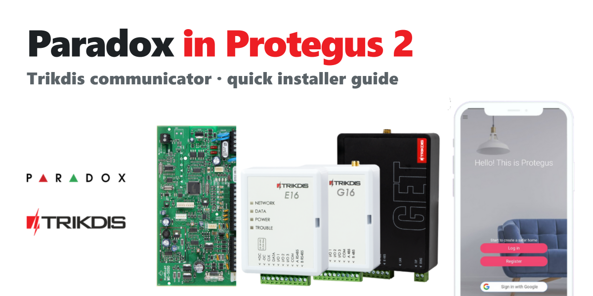 TRIKDIS Communicator + PARADOX Alarm Control Panel – Brief Installation Guide
