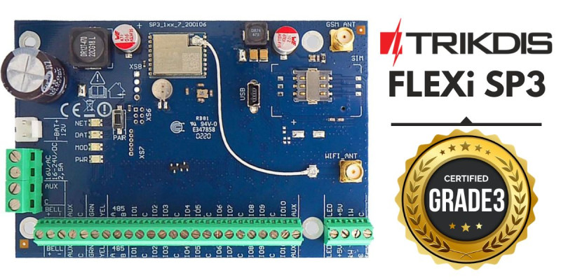 Trikdis FLEXi SP3 Ethernet + 4G smart alarm system control panel 3