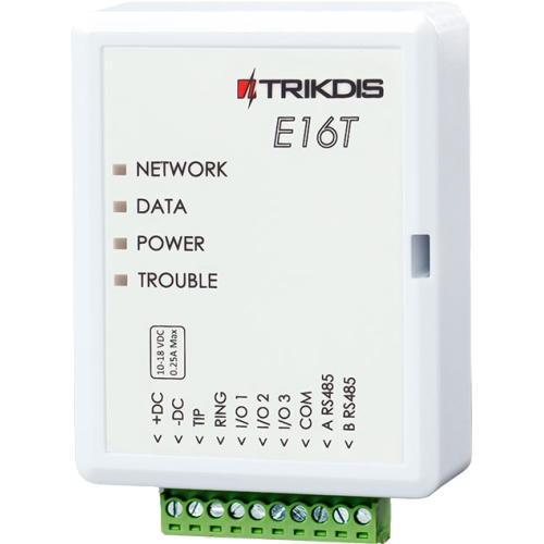 Trikdis E16T Ethernet universal communicator - IP module Trikdis E16T Ethernet universal communicator - IP module