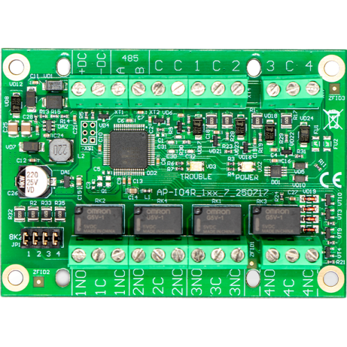 trikdis io4r (io-4r) – gator i/o expander module (4 inputs / 4 relays) io4r 35